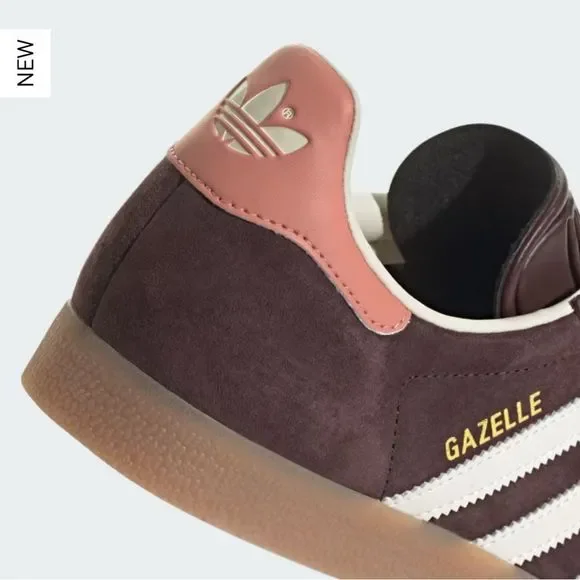 NWT Adidas Gazelle W Originals Sneakers Shadow Brown Cream Gum Size Women 6.5 - Picture 6 of 14